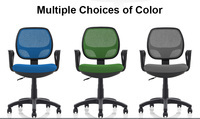 Chaise de bureau ergonomique moderne en gros avec accoudoirs pivotants, chaise de bureau exécutive en métal avec dossier en maille