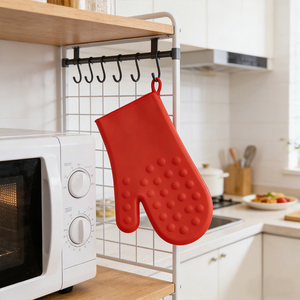 Kitchen Paradise Silicone Insulated Mitts <b>Gloves</b>-Heat Resistant Dishwasher Safe for <b>Oven</b> BBQ Grill Microwave Use - Product Image 5