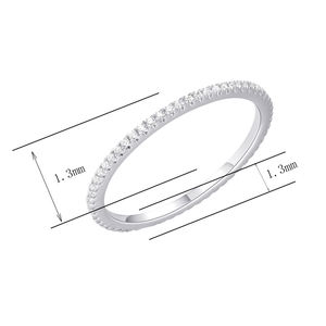 Кирин тонкие кольца оптом гипоаллергенный Циркон 925 стерлингового серебра кольцо - Product Image 2