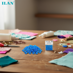 Paillettes ILAN 6mm Blu 15g Per Artigianato e Decorazione - Product Image 2