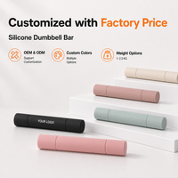 Barre d'haltères magnétique en silicone, poids solides détachables personnalisés pour femmes, entraînement à domicile, Pilates