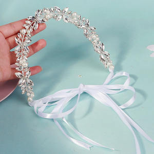 Diadèmes de mariée élégants et frais, tissés à la main, avec des <span class=keywords><strong>fleurs</strong></span> en strass, des perles et des couronnes en métal, pour le maquillage, les spectacles sur scène, les mariages - Product Image 3