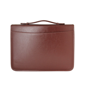 Carpeta Ejecutiva Personalizada con Cierre, Portafolio de Cuero PU con Calculadora y Asa, Maletín - Product Image 1