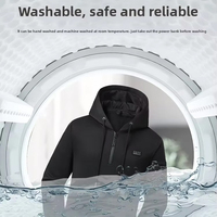Sweat à capuche chauffant en fibre de carbone USB, système à quatre commandes, 26 zones de chauffage, fabricant de vêtements chauffants électriques personnalisés