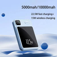 Batterie externe à chargement sans fil 5000-10000 mAh avec charge rapide PD 22,5 W, affichage LED et fonctions magnétiques – Offre Spéciale