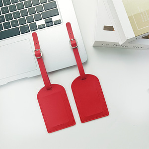 여성과 남성을위한 재고 귀여운 여행 PU 가죽 수하물 태그 맞춤형 여행 가방 태그 - Product Image 3
