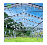 Serre agricole à toit rétractable en A, monocouche, grande taille, pour pépinière, entièrement ouverte, avec système de film et système de dépolissement lumineux