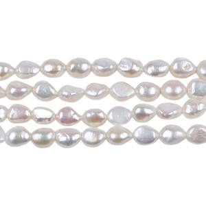 ไข่มุกน้ำจืดธรรมชาติจูจี้ ขนาด 11-12 มม. แบบสองด้าน รูตรง สีขาว ทรงบาร็อค สำหรับทำเครื่องประดับ DIY รูปทรงมันฝรั่ง - Product Image 4