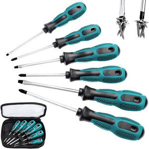 Yth 6 cái 7 cái 9 cái tuốc nơ vít tay cầm CRV TPR 10 cái Bộ điều khiển vít từ tính Philips có rãnh chéo - Product Image 1