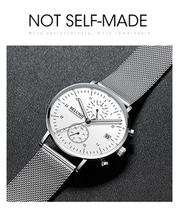 Reloj analógico deportivo rentable para hombre, correa de malla de acero inoxidable, relojes de cuarzo de muñeca con rueda de aleación de buena calidad - Product Image 2
