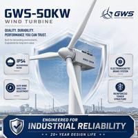 Éolienne 50KW GWS-50000W à rotor de 15,5m, entraînement direct PMSG, 380V 480V pour l'alimentation des hôpitaux, cliniques et établissements médicaux