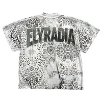 ELYRADIA Fit Development Fabric Proof 定制工艺男式 100% 棉 220GSM 休闲 T 恤超大数码印花 T 恤