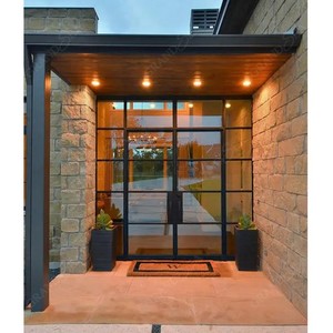 Biệt Thự Căn Hộ Chống Trộm Phía Trước Nhập Sắt Cửa Sắt Rèn Cửa Cho Nhà Nhập Phía Trước Kính Pháp Cửa - Product Image 4