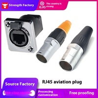 قابس طيران RJ45 مقاوم للماء 2-دبوس و 4-دبوس مقبس أنثى مقرنة إشارة مقبس لتطبيقات الطاقة