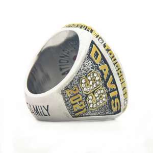 Nueva llegada joyería de moda anillos gruesos NCAA 2021 SEC Chicago Bulldogs College Campeonato <span class=keywords><strong>anillo</strong></span> Micro insertar diamantes de imitación - Product Image 5