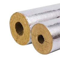 Tube isolant en laine minérale de conception moderne 80 kg/m³ Rockwool pour projets d'isolation thermique industrielle