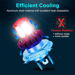 ไฟหน้ารถจักรยานยนต์ LED BA20D H6 H4,หลอดไฟ Hi <span class=keywords><strong>Lo</strong></span> Beam Moto LED ไฟหน้ารถมอเตอร์ไซด์6000K สีขาว12V 1200LM - Product Image 5