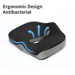 Funda extraíble para respaldo, cojín para asiento de conductor de autobús, almohada de espuma viscoelástica con cinturón, cojines para sillas de oficina, antideslizantes para adultos - Product Image 4