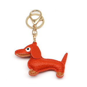 In Stock Schnauzer cane Pu portachiavi In pelle cartone animato a forma di animale ciondolo cane Charm borsa donna accessori taglio portachiavi - Product Image 4
