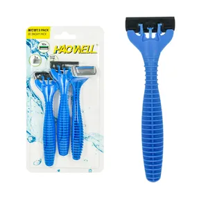 Hot Koop Razor Triple 3 Blade Wegwerp Scheermes Met Hoge Kwaliteit Rvs Scheren Scheermes Met Smeermiddel Strip