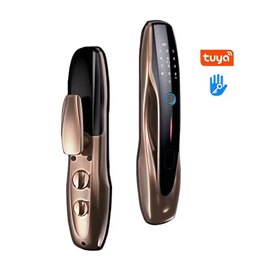 Topteq PL01 dijital güvenlik Tuya App parmak izi kodu anahtar araba kilidini akıllı kapı kilidi ev daire için