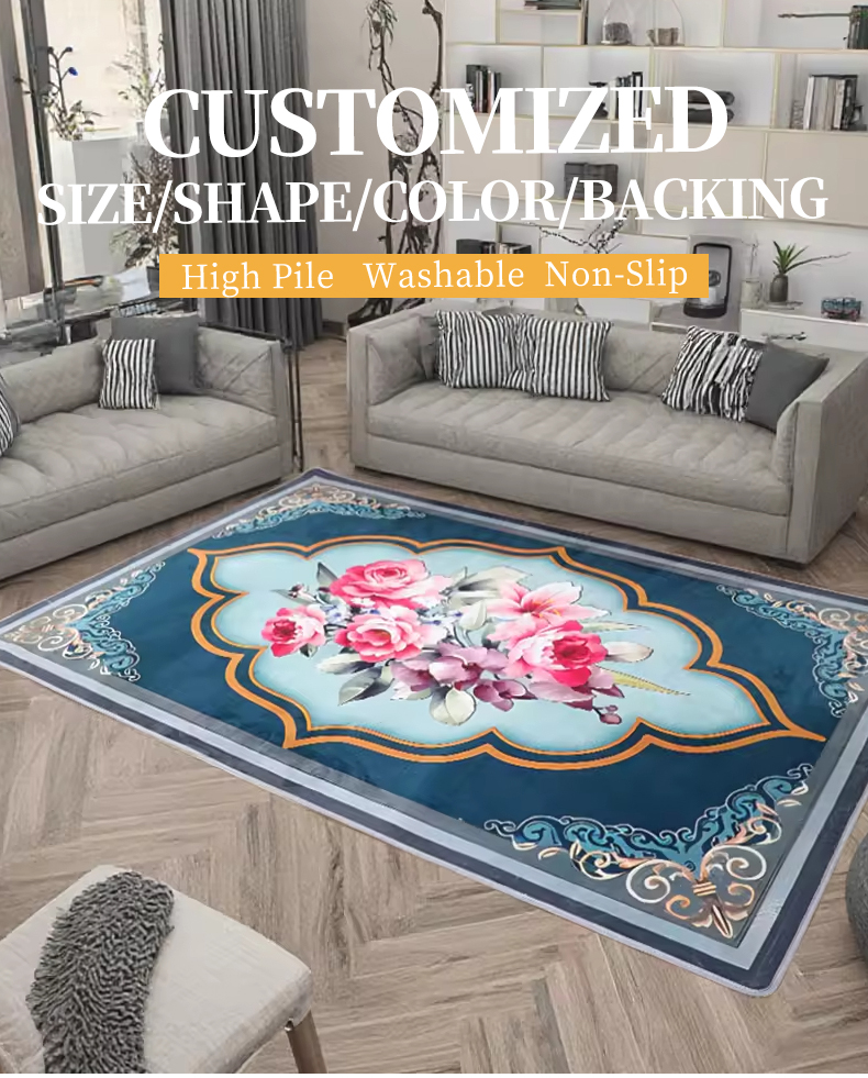 Soft Plush High Pile Fur Area Rug Living Room Smart Prayer Mat
