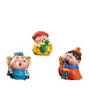 Five Gods of Wealth Resin Figurines Cute Mini <b>Ornaments</b> For Home Decoration And <b>Car</b> Accessories - Product Image 5