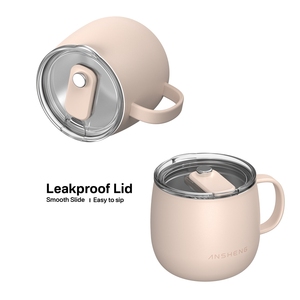 Taza de Café ANSHENG de 14 oz, Taza de Camping con Aislamiento al Vacío, Taza de Viaje de Acero Inoxidable de Doble Pared, Taza Térmica para Café - Product Image 3
