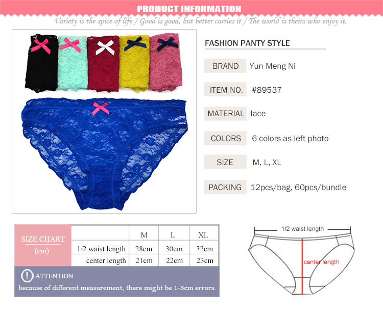 Wholesale Women Lace Sexy Transparent Comfy Lace Briefs M-XL Panties Female Lingerie Ladies Underwear