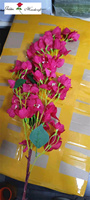 QSLH-V007 Fleurs artificielles de bougainvillier individuelles, fleurs de bougainvillier artificielles en soie pour la décoration de mariage