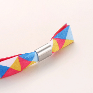 Custom <strong>Wristbands</strong> Reusable Thermal Transfer <strong>Printing</strong> Woven <strong>Fabric</strong> Bracelets Festival <strong>Fabric</strong> Promotional <strong>Wristbands</strong>