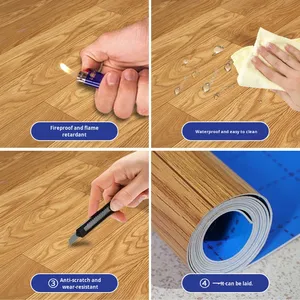Suelo de Vinilo de PVC Moderno, Comercial, Sólido, Grueso, con Sistema de Clic, para Pasillos, Dormitorios, Salas de Estar, Escuelas, Impermeable, 5 - Product Image 4