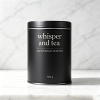 Boîte à thé matcha mate rose 60xH70mm de qualité alimentaire 30g, hermétique à double couvercle, pour poudre de café, vente en gros