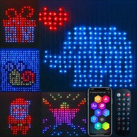 Smart Led Rideau Lumières led Rideau Lumières Chaîne fenêtre Rideau Lumières LED Motif et Texte Programmable Musique Synchronisation