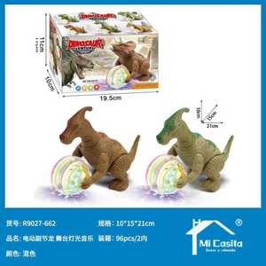 Mi Casita Electric Dragon Toy With Light And Music For Kids Age 5 To 7 Years Plastic Mix Green Brown Color R9027-662 - Product Image 1
