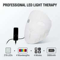 Masque de luminothérapie LED 4D en silicone pour le visage, avec plusieurs modes d'éclairage, vente en gros