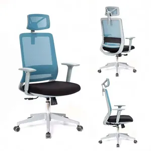 Kabel Lumbar Support Blue Mesh Ergonomic Executive Seating Office Chair