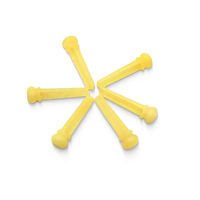 Ox Bone Guitar Pressure String Nails Yellow Acoustic Guitar Slotted Bridge Pins for Guitar Parts Accessories