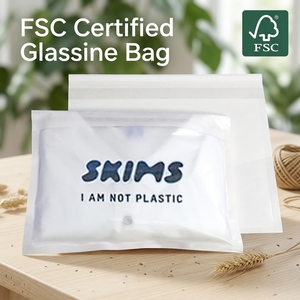 Sacs écologiques pour vêtements, sacs <span class=keywords><strong>en</strong></span> <span class=keywords><strong>papier</strong></span> glassine personnalisés certifiés FSC - Product Image 1
