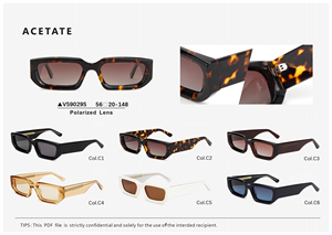 Gafas de Sol de Lujo de Alta Calidad, con Logotipo Personalizado, Estilo Europeo Vintage, Montura Cuadrada de Acetato Grueso, Polarizadas, para Hombre y Mujer - Product Image 2