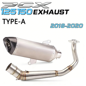 Système d'échappement complet pour moto/scooter PCX <span class=keywords><strong>125</strong></span> 150, silencieux, tube intermédiaire, silencieux à enfiler, compatible avec <span class=keywords><strong>HONDA</strong></span> PCX125 PCX150 2018-2020 - Product Image 3