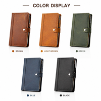 Funda de Cuero PU Personalizada para Diario A5 A6, Cubierta de Cuaderno Reutilizable con 100 Hojas, Portafolio, Regalo