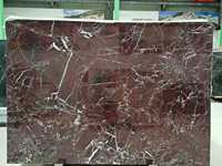 Table basse en marbre Rosso Levanto avec table basse de forme ronde en marbre rouge massif pour salon à la maison
