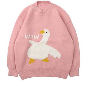 Maglione Jacquard alla moda personalizzato OEM <span class=keywords><strong>maglieria</strong></span> da <span class=keywords><strong>donna</strong></span> girocollo a girocollo con motivo a cuore maglione maglione personalizzato da <span class=keywords><strong>donna</strong></span> - Product Image 3