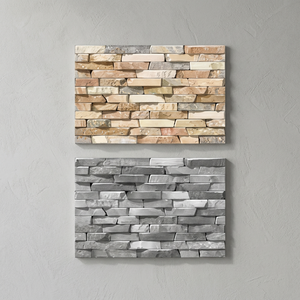 Chin Faux Stone Satin Matt 12x18 Relieve 3,5mm Alta profundidad 10mm Elevación gruesa 300x450mm Cerámica digital 30x45cm Azulejos de pared - Product Image 1