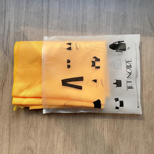 Sacs en plastique à fermeture éclair mat givré de haute qualité avec logo personnalisé 25x30cm pour l'emballage des vêtements - Product Image 1