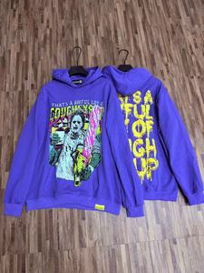 Sudadera con capucha de algodón grueso de gran tamaño personalizada para hombre con estampado de jarabe para la tos, ¡la más vendida! - Product Image 5