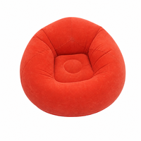 Fauteuil gonflable individuel floqué, pliable, en PVC épaissi, type pouf, idéal pour se détendre et dormir
