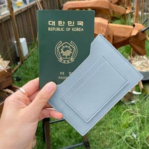 Portable PU cuir passeport porte-livre voyage Document <span class=keywords><strong>carte</strong></span> étui billet stockage Clip pratique <span class=keywords><strong>carte</strong></span> d'identité portefeuille - Product Image 2