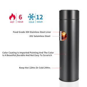 गर्म बेच 500ml अनुकूलित लोगो एलईडी तापमान प्रदर्शन ढक्कन डबल दीवार वैक्यूम बोतल स्मार्ट कप पानी की बोतल - Product Image 6